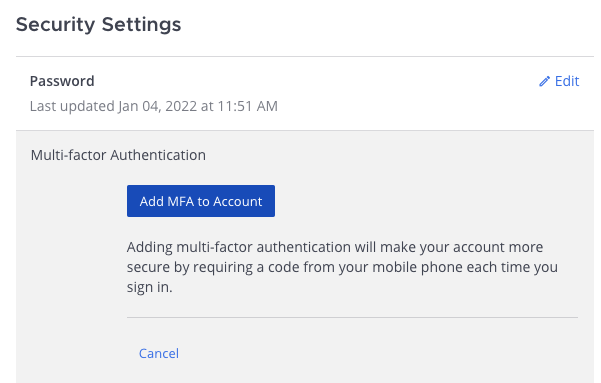 Add multi-factor authentication to your Mattermost user profile.