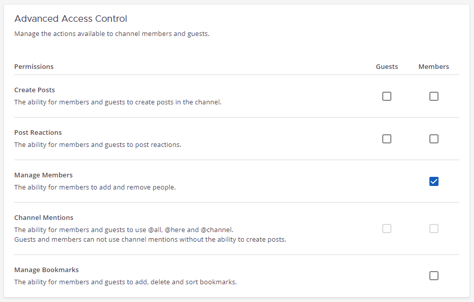 Allow Members to add or remove people from the channel using the System Console.