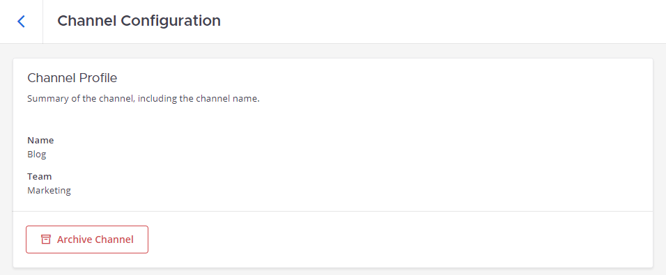 Review channel configuration details using the System Console