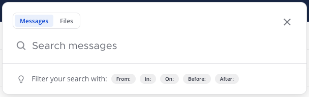 Use the expanded Search field to search for messages.