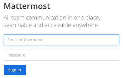 Sign in to Mattermost with your AD/LDAP credentials.